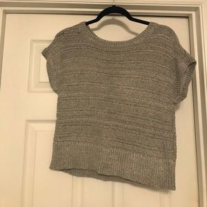 Gray Cropped Loft Sweater